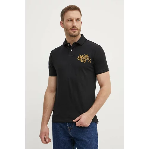 Polo Ralph Lauren Pamučna polo majica boja: crna, s aplikacijom, 710926121