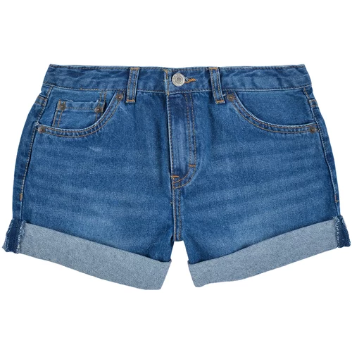 Levi's Kratke hlače & Bermuda GIRLFRIEND SHORTY SHORT Modra