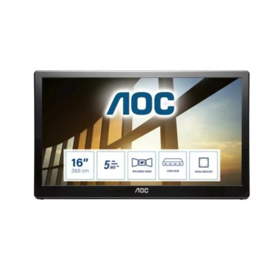 AOC Monitor 39,6 cm (15,6") I1659FWUX 1920x1080 IPS 10ms USB3.0 Pivot, (20720778)