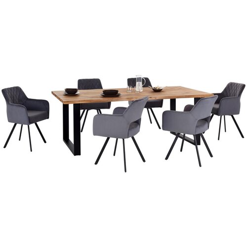 James Wood Jedilna Miza Wood, Hrast, Masivno, 220x100 Slike