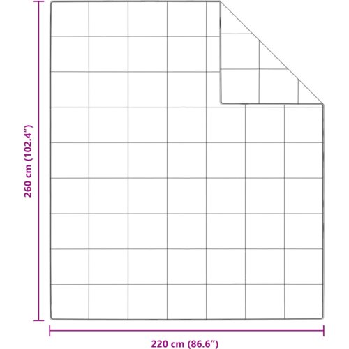 VidaXL Poplun Ostalo s jastukom 3 pcs Bijelo 260 x 220 cm Paperje Slike