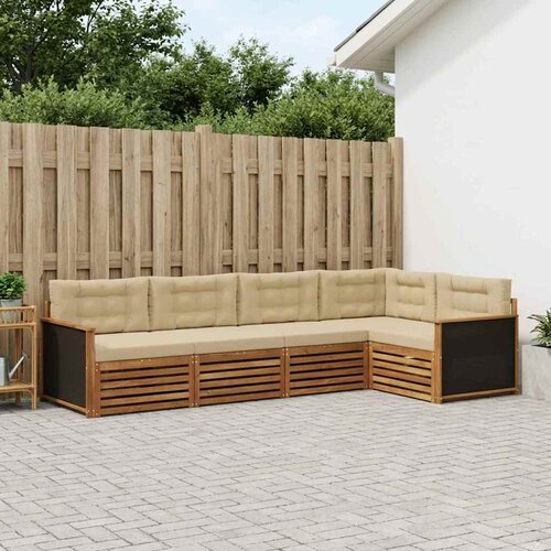  Set vanjskih sofa 5 pcs Prirodna i bež 323 x 164,5 x 73 cm Cene