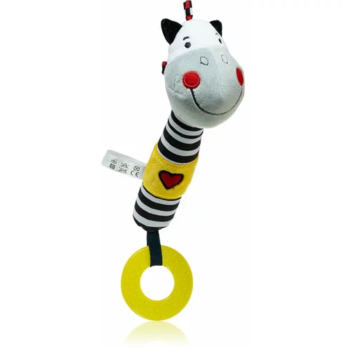 BabyOno Squeaky Toy with Teether piskajoča igrača z grizljajočim delom Zebra Zack 1 kos