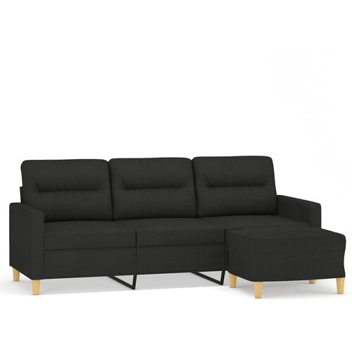 Maison Chic kavč - Sofa - Kanape s stolčkom za noge črn 180 cm blago, (21727041) Slike