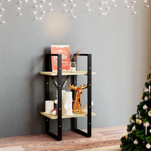 The Living Store Knjižna omara 2-nadstropna 40x30x70 cm trdna borovina - Knjižna Omara, (21431346) Slike