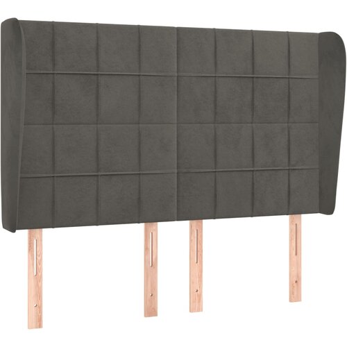 Maison Chic vzglavna omarica - nočna omarica - posteljna omarica z u&amp;scaron;esi temno sivo 147x23x118/128 cm žamet, (21709223) Slike