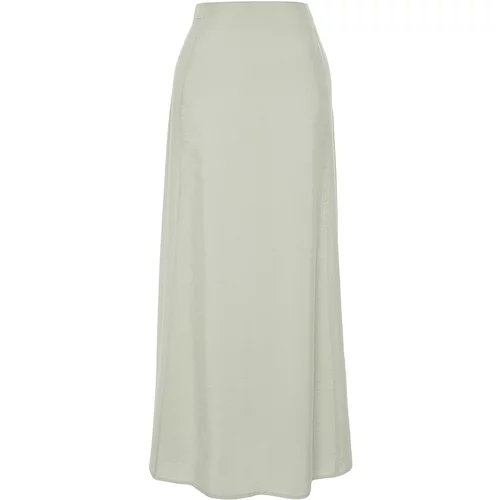 Trendyol Maxi Length Woven Skirt with Mint Modal Content