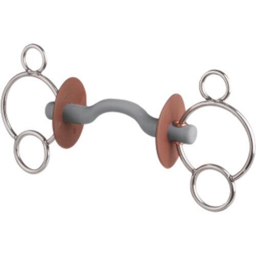 beris Brzda 3-Ring Snaffle with Tongue Port Bar, hard - 140 mm Cene
