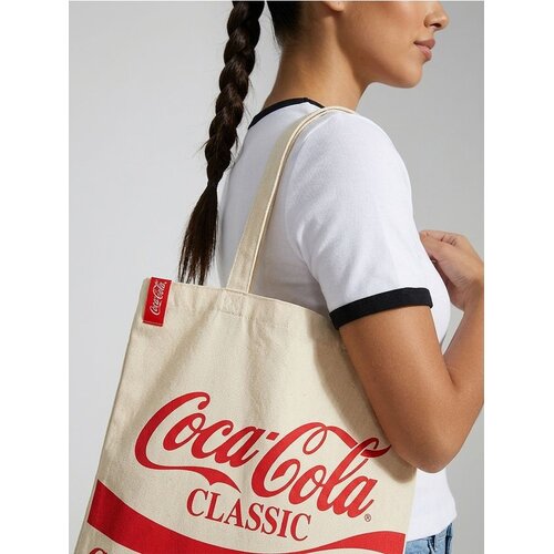 Sinsay Platnena shopper torba s tiskom Coca Cola Cijene