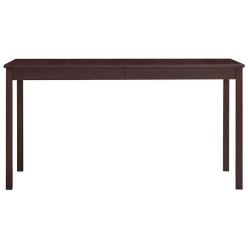 Maison Chic Jedilna miza - Kuhinjska miza - Jedilni stol temno rjava 140x70x73 cm borovina, (21715338) Cene