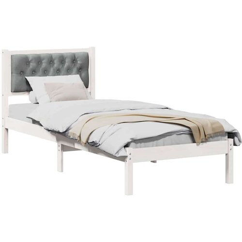  Okvir za krevet Svijetlo siva 90 x 190 cm tkanina Slike