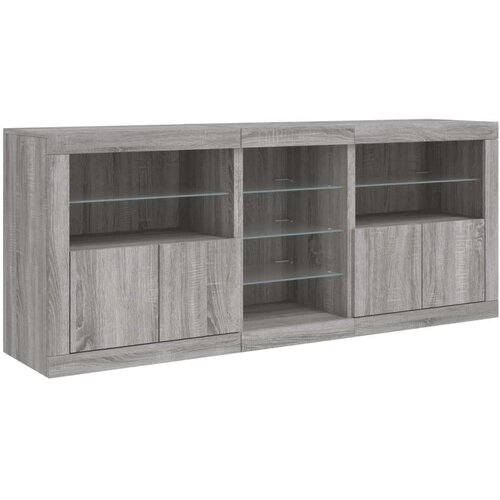 Komoda z LED lučkami siva sonoma 181,5x37x67 cm Slike