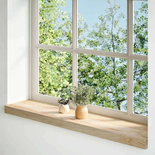VidaXL Prozorske klupice 2 kom 80x20x2 cm netretirane masivne hrast Slike
