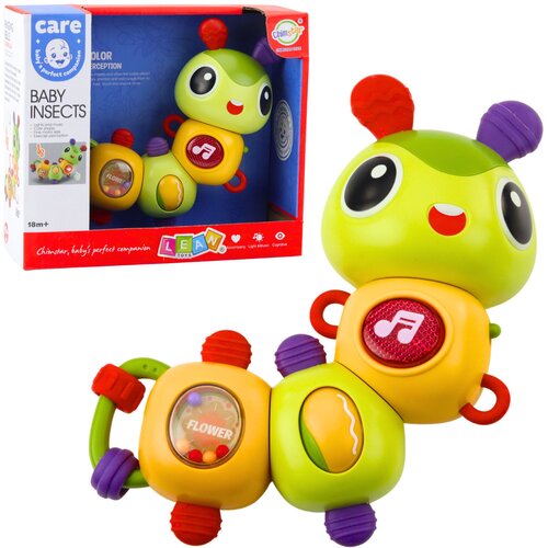 Interaktivna senzorna zvečka i grickalica s rotacijom 360° - gusjenica Cijene