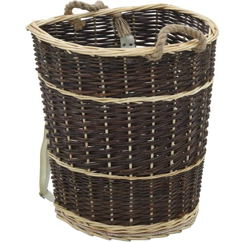 vidaXL nahrbtnik za prenašanje drv s trakovi 44,5x37x50 cm naravna vrba Cene