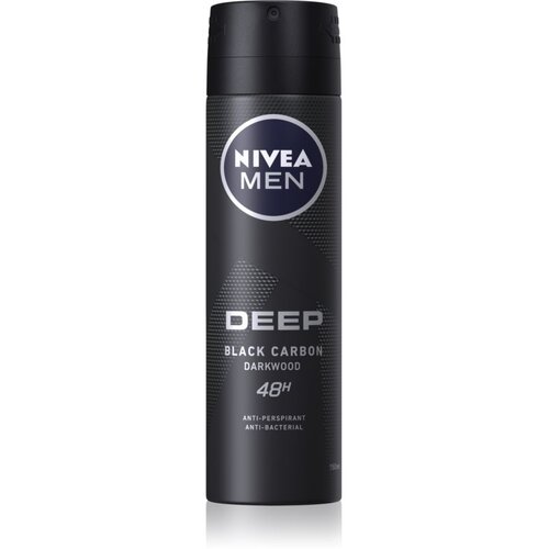 Nivea Men Deep Black Carbon 48H antiperspirant deodorant v spreju 150 ml za moške Cene