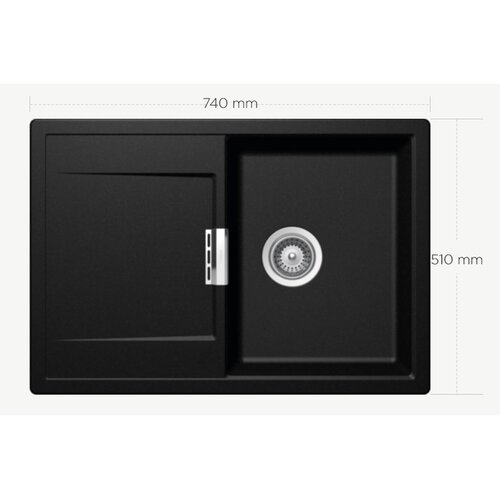 Schock granitno pomivalno korito Mono D-100S magma Slike