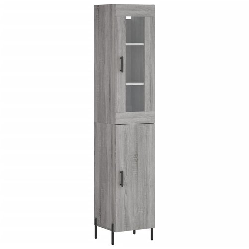 Maison Chic Visoka omara - Komoda - Predalnik siva sonoma 34,5x34x180 cm inženirski les, (21719342) Cene