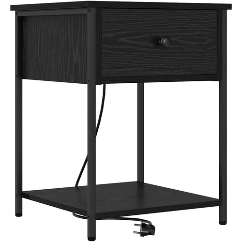 Noćni ormar 2 pcs Crni hrast 42 x 41 x 56 cm Konstruirano drvo Slike