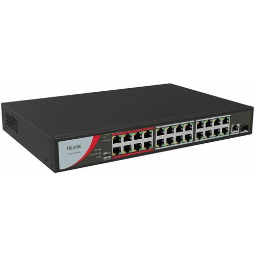 Hilook Stikalo 100M 48cm 25xRJ45 24xPoE 1xSFP 1xGiga uplink 29,4cm NS-0326P-230 NS-0326P-230(B) Cene