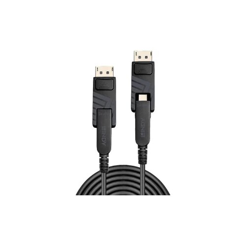 Lindy 20m Fibre Optic Hybrid Mini DisplayPort 1.4 Cable with Detachable DP Connectors Cene