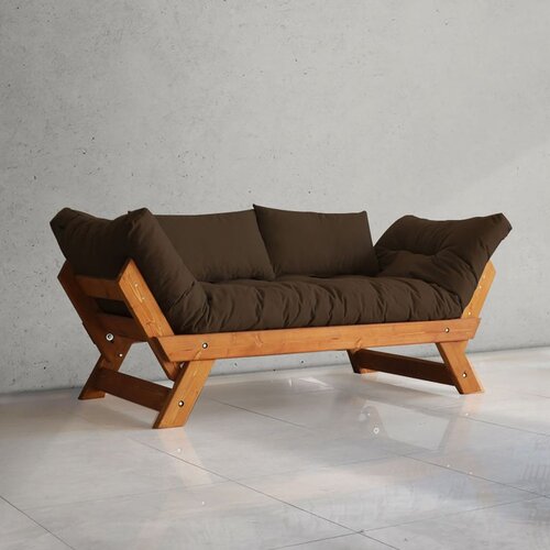 Hanah home CPT8126-210 Teak Brown Ba&amp;scaron;tenska Sofa za Dva Slike