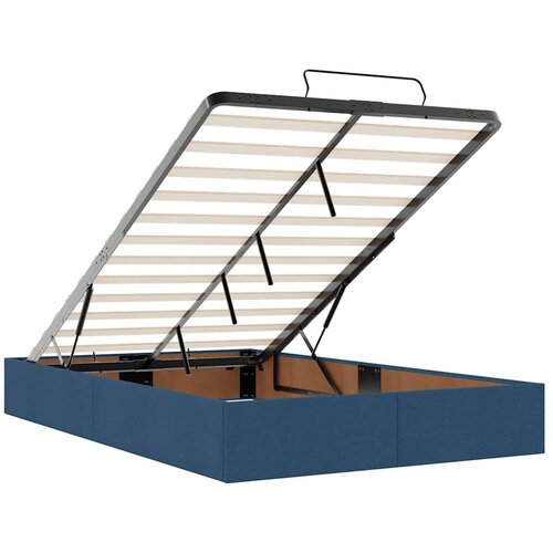 VidaXL Otomanski krevet s madracem plavi 120x200 cm tkanine Slike