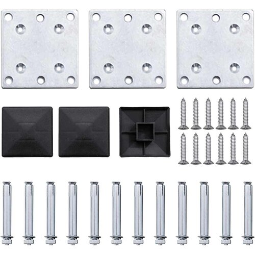  Set panela za ogradu WPC 353 x 146 cm crni Slike