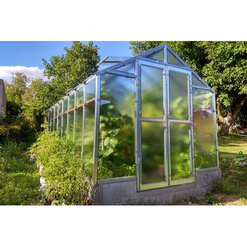 Limes rastlinjak GLAS VARIANT J - steklo 4mm - &amp;scaron;irina 2,49m - več dolžin + žleb + dostava Slike