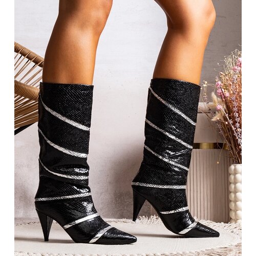 Gemre Black Silver Insulated Boots Antha Cijene