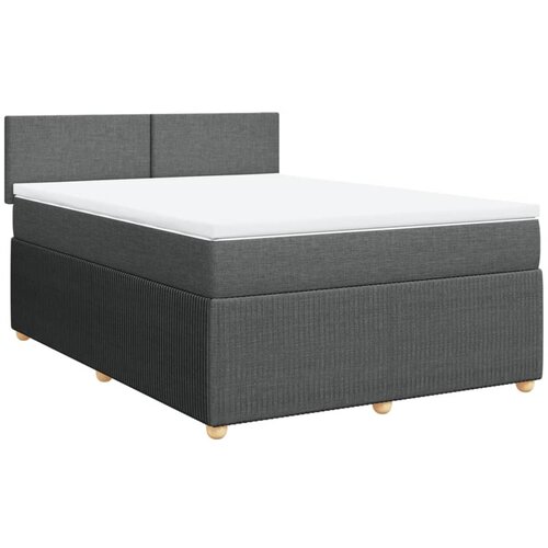 Maison Chic Box spring posteljni - Vzmetna postelja z vzmetnico temno siv 140x190 cm blago SL17723, (21892223) Cene