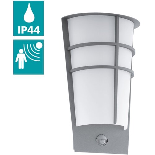 Eglo breganzo 1 spoljna zidna lampa/2, led, 2x2,5w, srebrna/bela , sa senzorom Slike