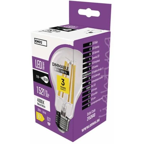 Emos zf5264d Led sijalica filament a60 11w(100w) 1521lm e27 nw dimabilna ( 3485 ) Cene
