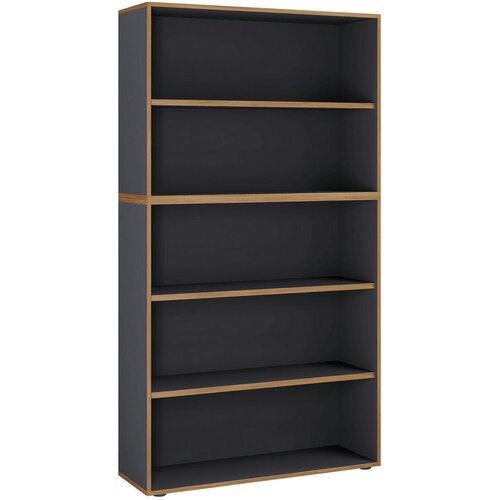 P &amp;amp; B PISARNI&amp;Scaron;KI REGAL 100/183/33 cm antracit, medeni hrast Slike
