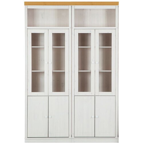 Støraa Bijela vitrina od masivnog bora 148x223 cm Anita – Cijene