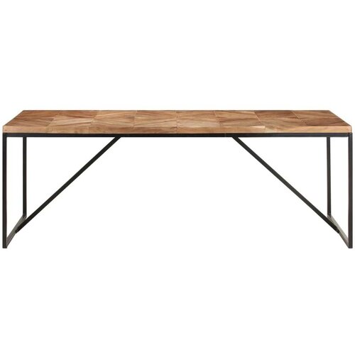 In blagovaonski stol 200 x 90 x 76 cm masivno drvo bagrema i manga Slike