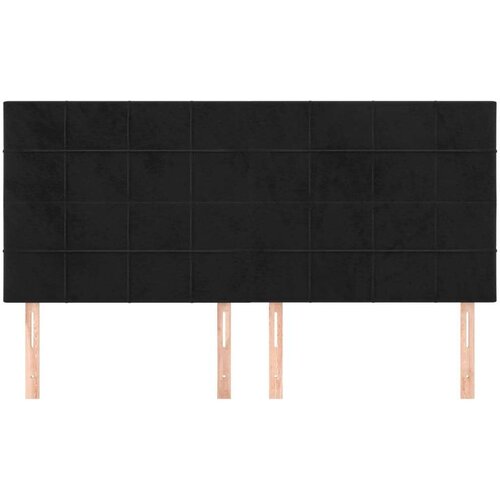  Uzglavlje 4 kom crni 100x5x78/88 cm bar&amp;scaron;unasti Slike