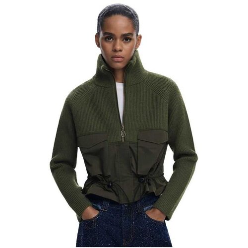 Desigual maslinasti ženski džemper Cene