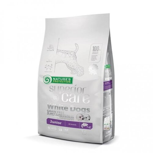 Nature's Protection White Dog Grain Free Losos Junior 10kg Cene