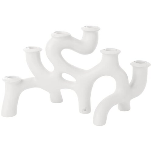 PT LIVING Beli svečnik iz poliresina Swirls - PT LIVING Cene