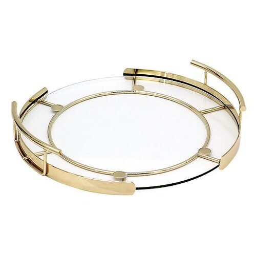 Schafer Sch&auml;fer Glass tray zlatna &Oslash; 31 cm Cashi Cijene