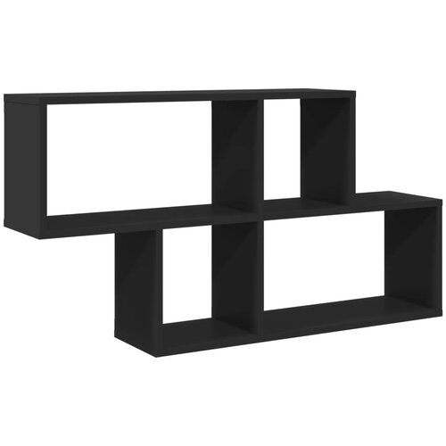 Maison Chic Stenska polica - Viseča Polica črna 100x20x53 cm inženirski les, (21793491) Slike