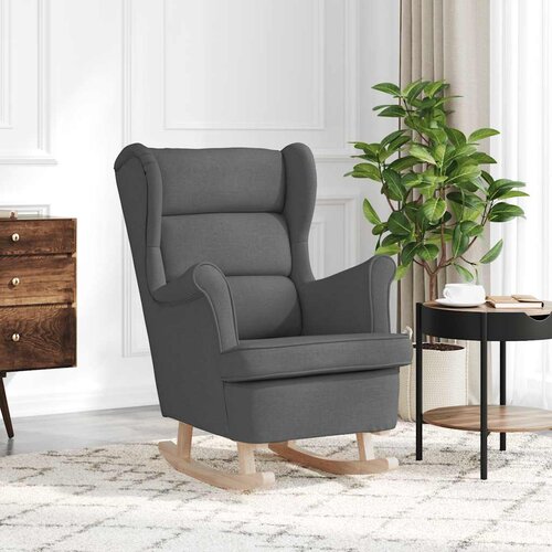 vidaXL Stolica za ljuljanje 74x90x102 cm od tkanine tamnosiva Cene