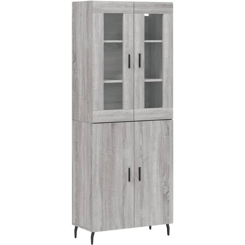 Maison Chic Visoka Komoda - Predalnik siva sonoma 69,5x34x180 cm inženirski les, (21722368) Cene