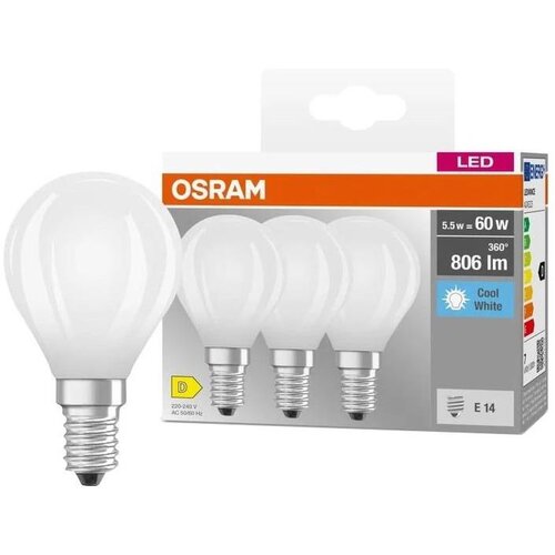  Komplet 3x LED sijalice BASE CLASSIC FILAMENT E14/5,9W/230V 4000K - Osram Slike