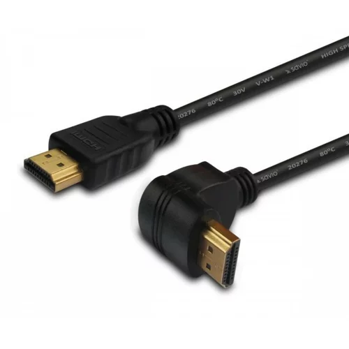 Savio Kotni HDMI kabel 3M, 18Gbit, pozlačeni kontakti