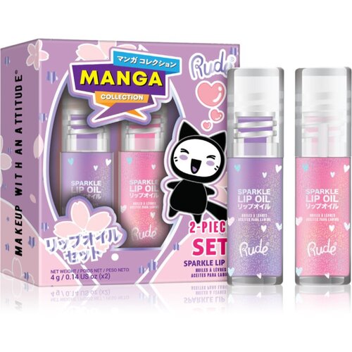 Rude Cosmetics Manga Collection set za ustnice Strawberry And Grape Duo Slike
