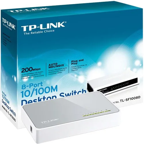 Tp-link 8-Portni switch, 200Mbps, 10/100M – TL-SF1008D