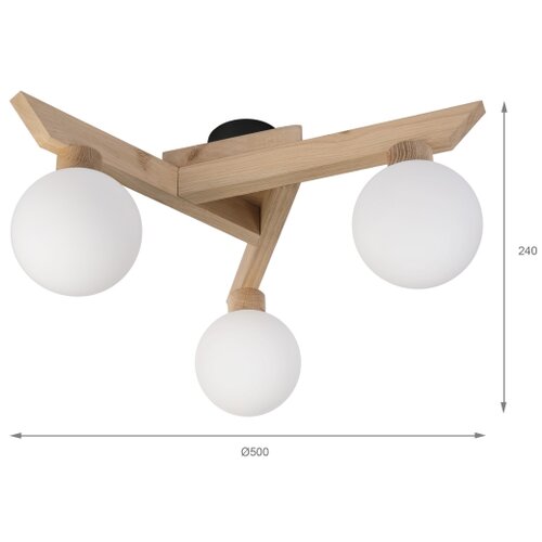  plafonski luster antonio 3xG9/5W/230V hrast/bela Slike