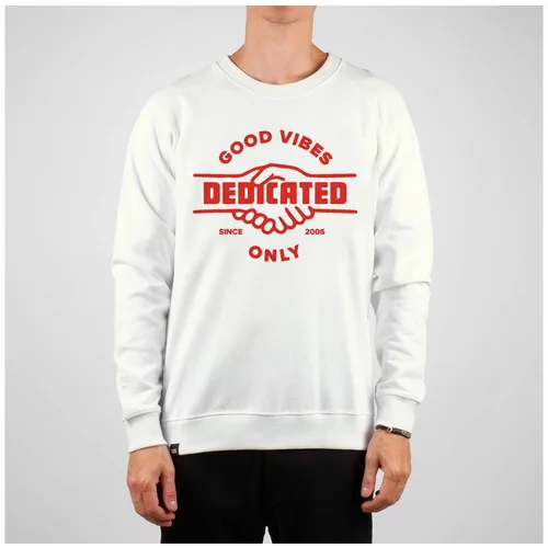 DEDICATED Sweatshirt Malmoe Good Hands Off-White
